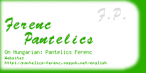 ferenc pantelics business card